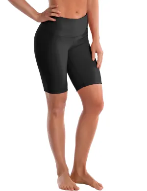 8" High Waist Plus Size Shorts black_Plus Size