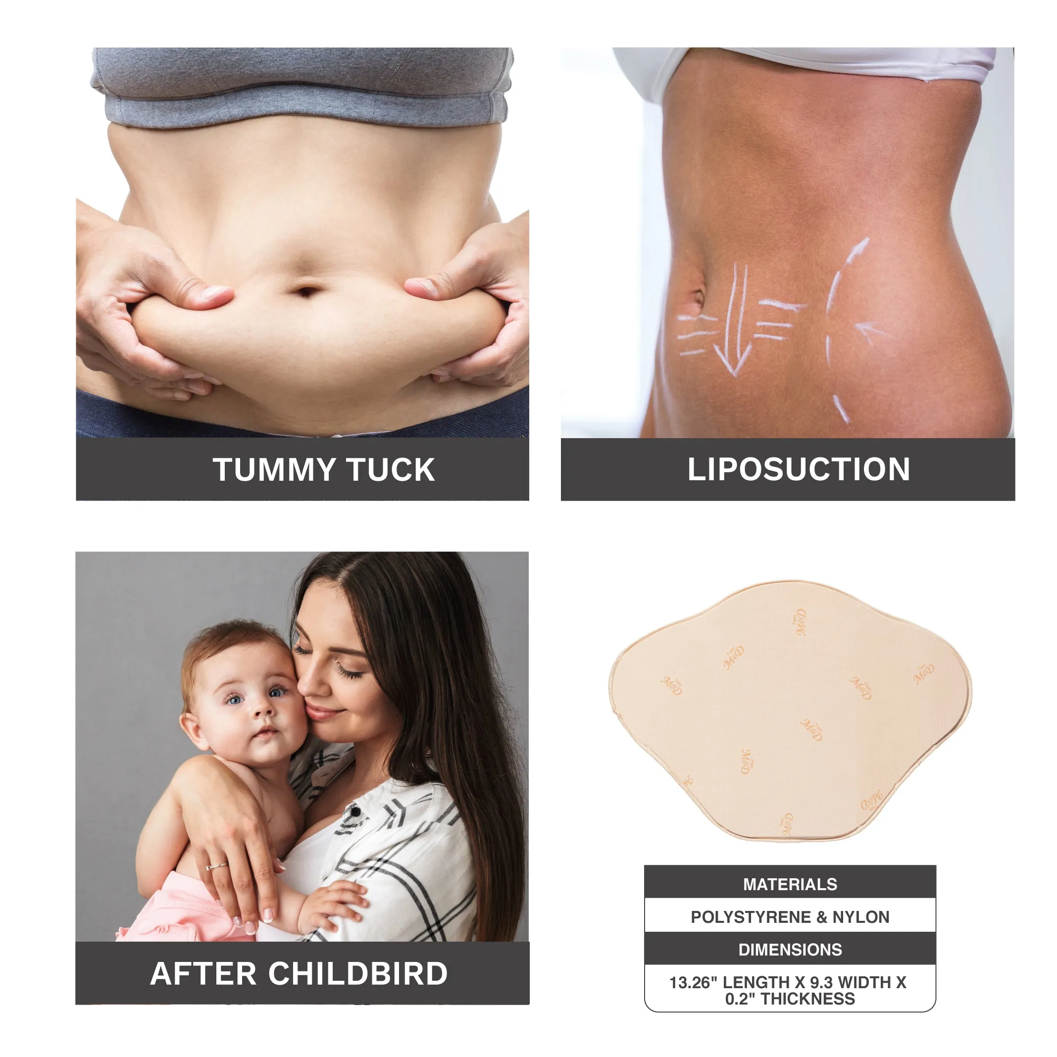 Ab Board MYD 0104 | Post Surgery Liposuction Tummy Tuck Butterfly Abdominal Compression Board