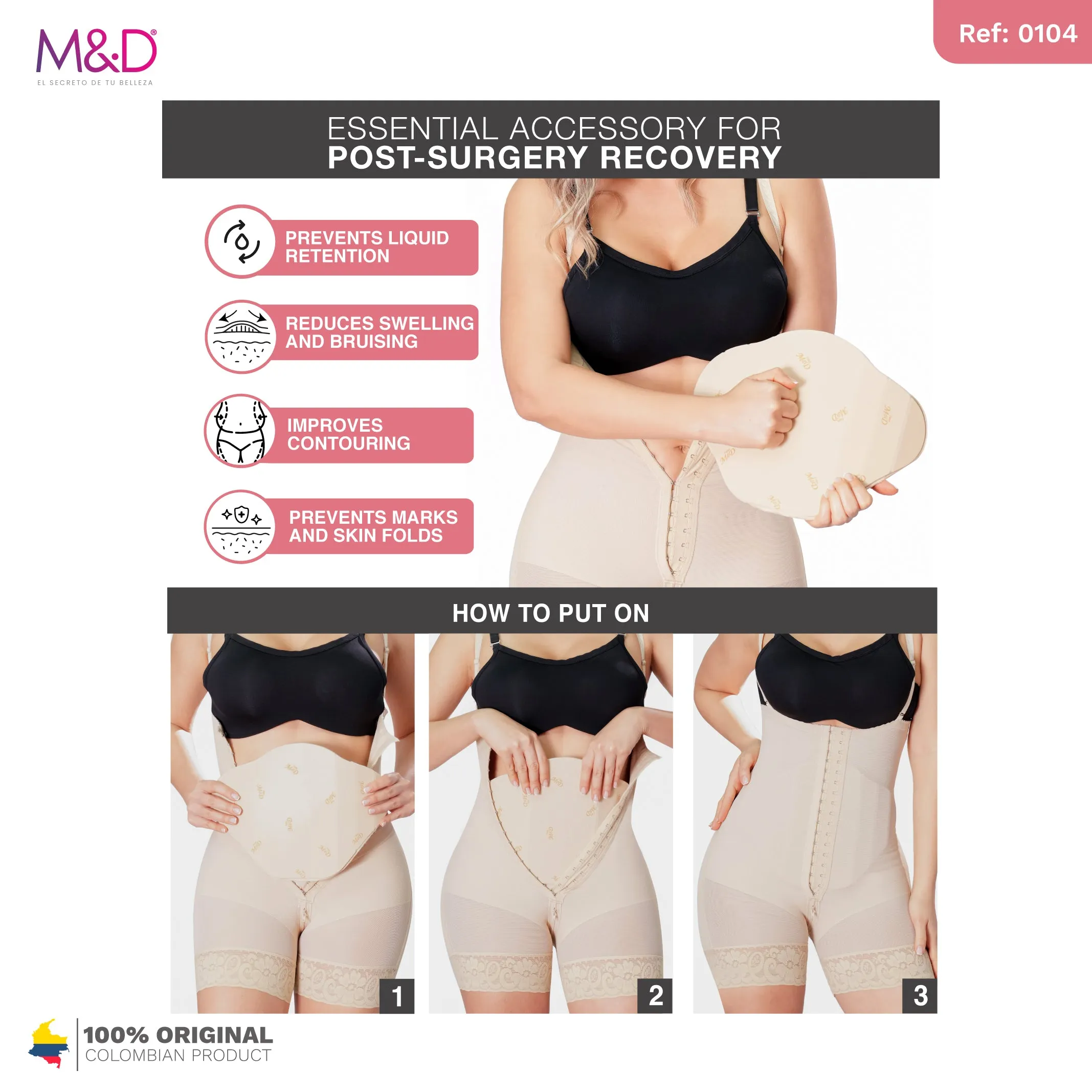 Ab Board MYD 0104 | Post Surgery Liposuction Tummy Tuck Butterfly Abdominal Compression Board