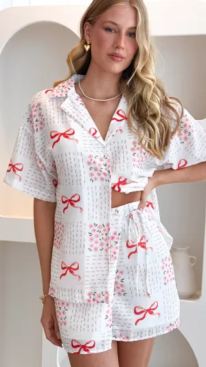 Abilene Button Up Shirt - Sweet Bow Pink