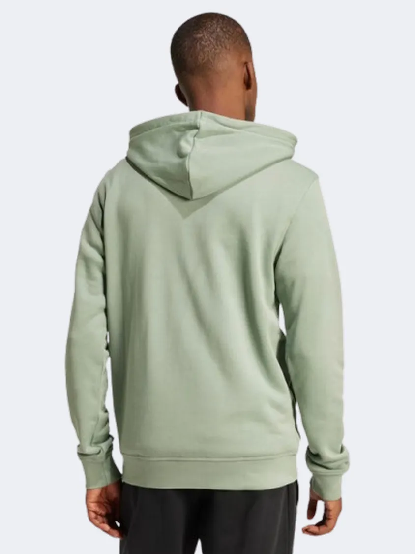 Adidas Trefoil Essentials Men Original Hoody Silver Green