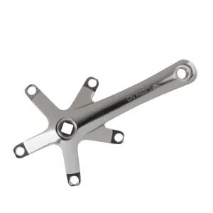 Alloy Triple Crank Arm Set 155mm 113.5mm Square Taper JIS crankset silver