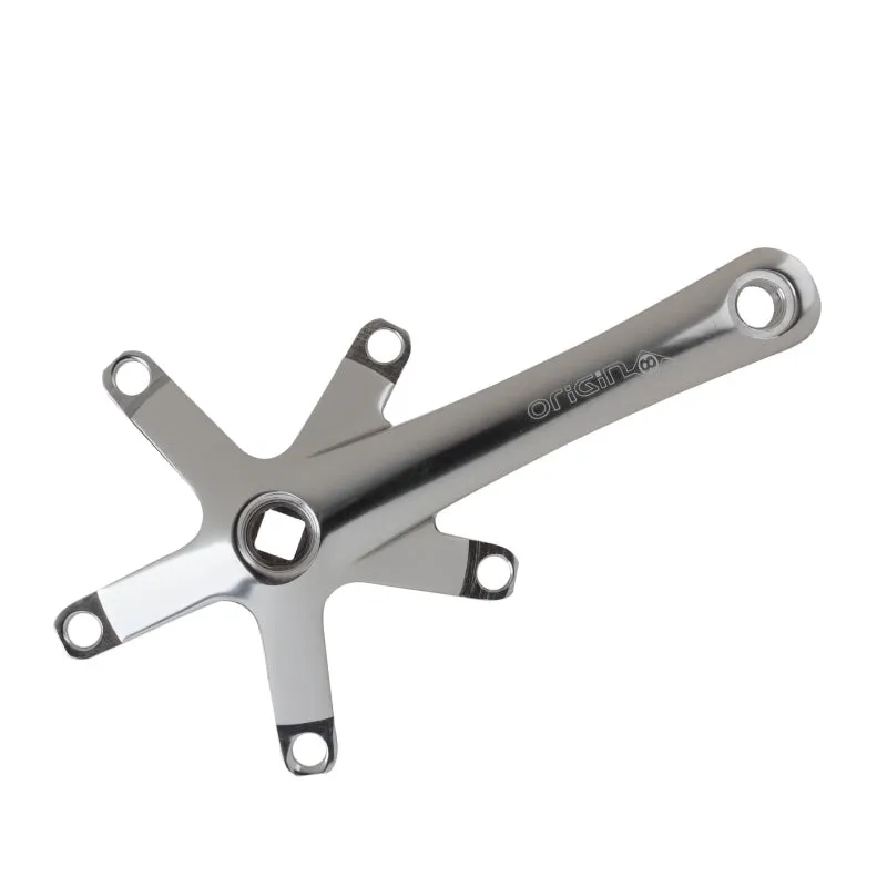 Alloy Triple Crank Arm Set 155mm 113.5mm Square Taper JIS crankset silver