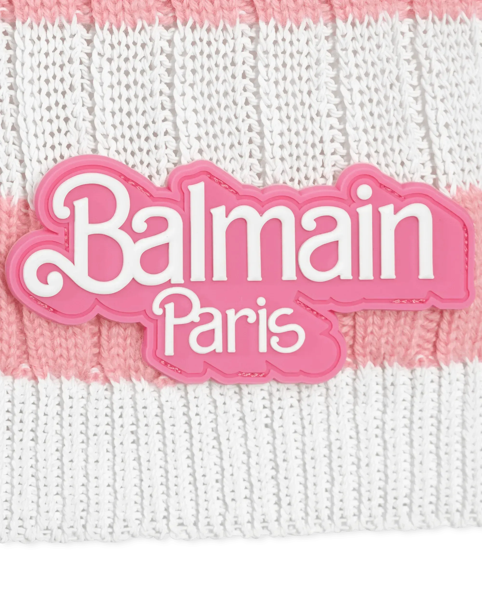Balmain X Barbie Off Shoulder Knit Crop Top