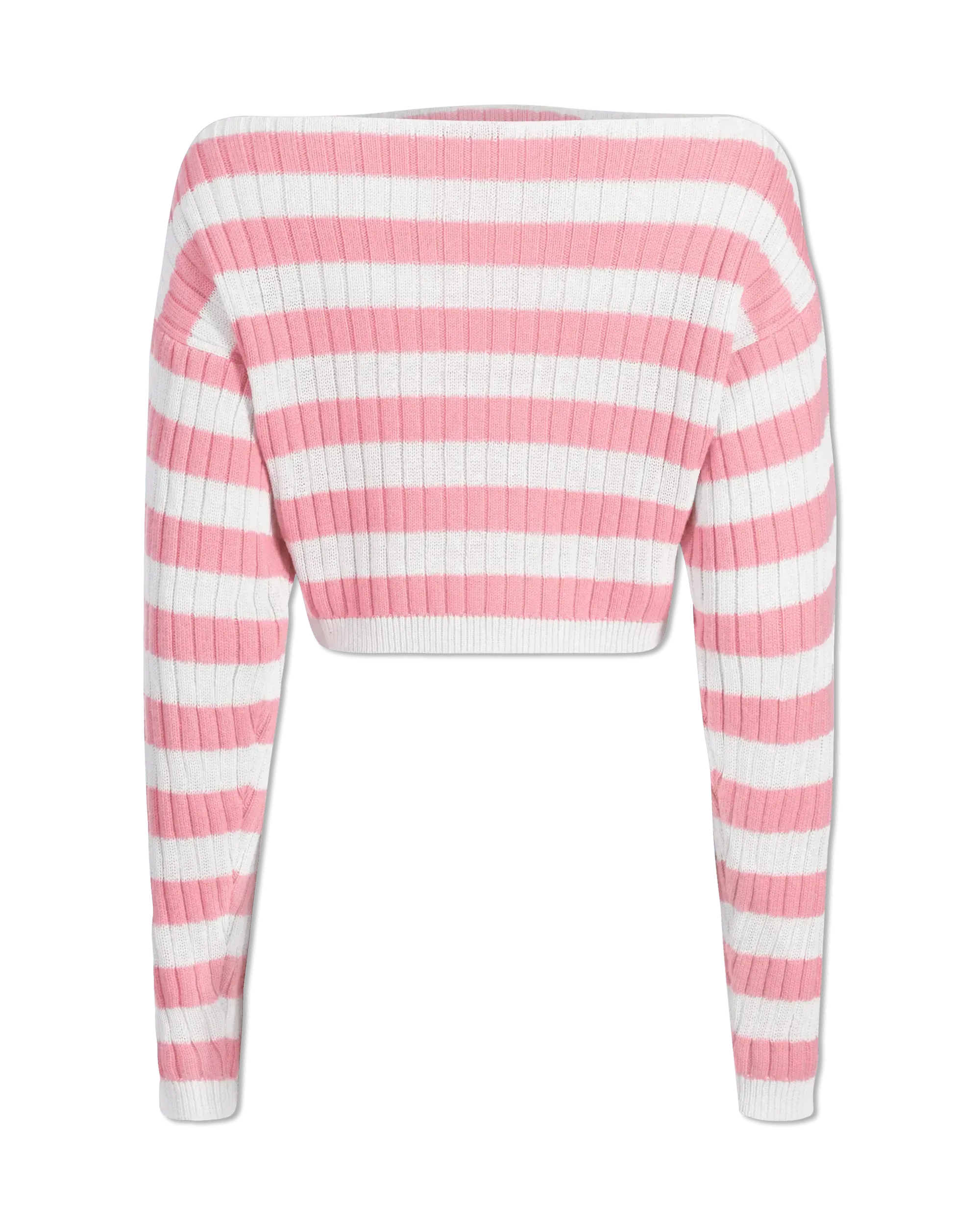 Balmain X Barbie Off Shoulder Knit Crop Top