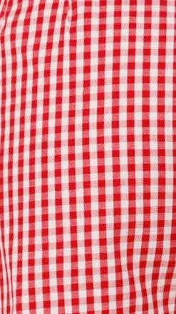 Belle Tie Front Shirt - Red Check