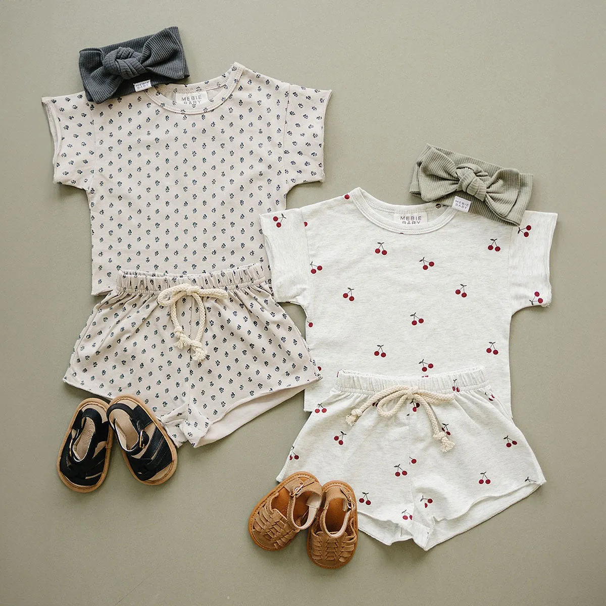 Berry Floral Short Set