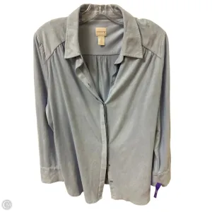 Blouse Long Sleeve By Chicos In Blue, Size: L