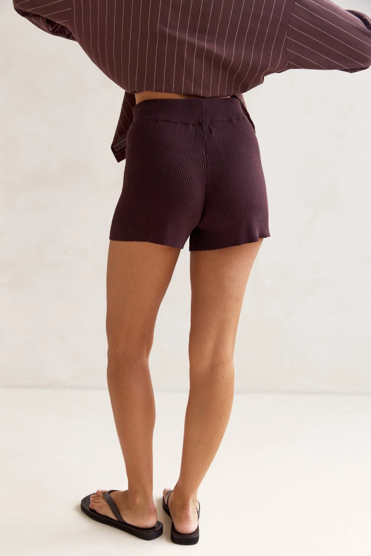 Bumble Knit Shorts (Chocolate)