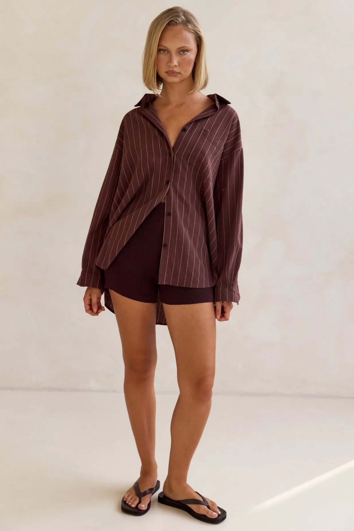 Bumble Knit Shorts (Chocolate)