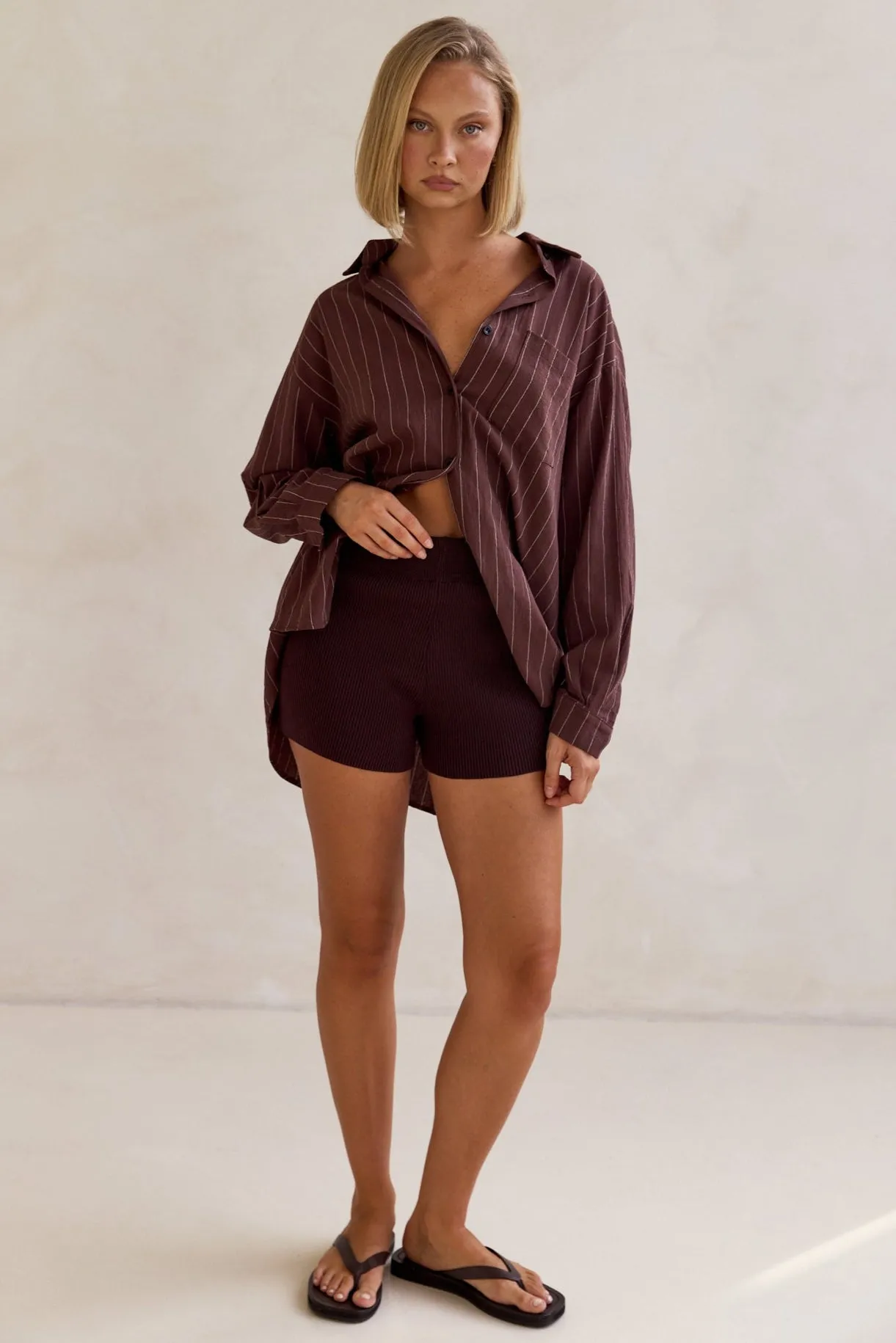Bumble Knit Shorts (Chocolate)