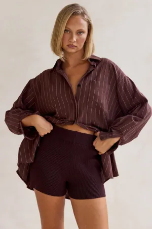 Bumble Knit Shorts (Chocolate)