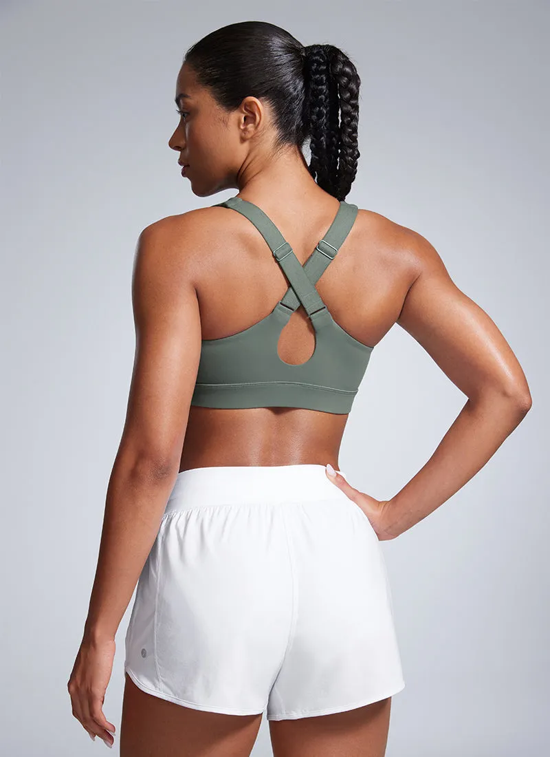 Butterbreeze V Neck Sports Bras Adjustable Straps