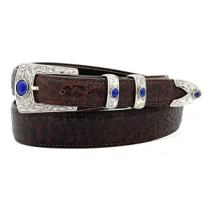 Chacon Aztec Fine Engraved w/ Lapis Buckle Set 1.0