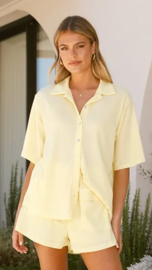 Chloe Top and Shorts Set - Yellow