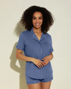Conjunto De Pijama Con Camisa De Manga Corta Y Pantalones Cortos