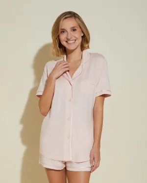 Conjunto De Pijama Con Camisa De Manga Corta Y Pantalones Cortos