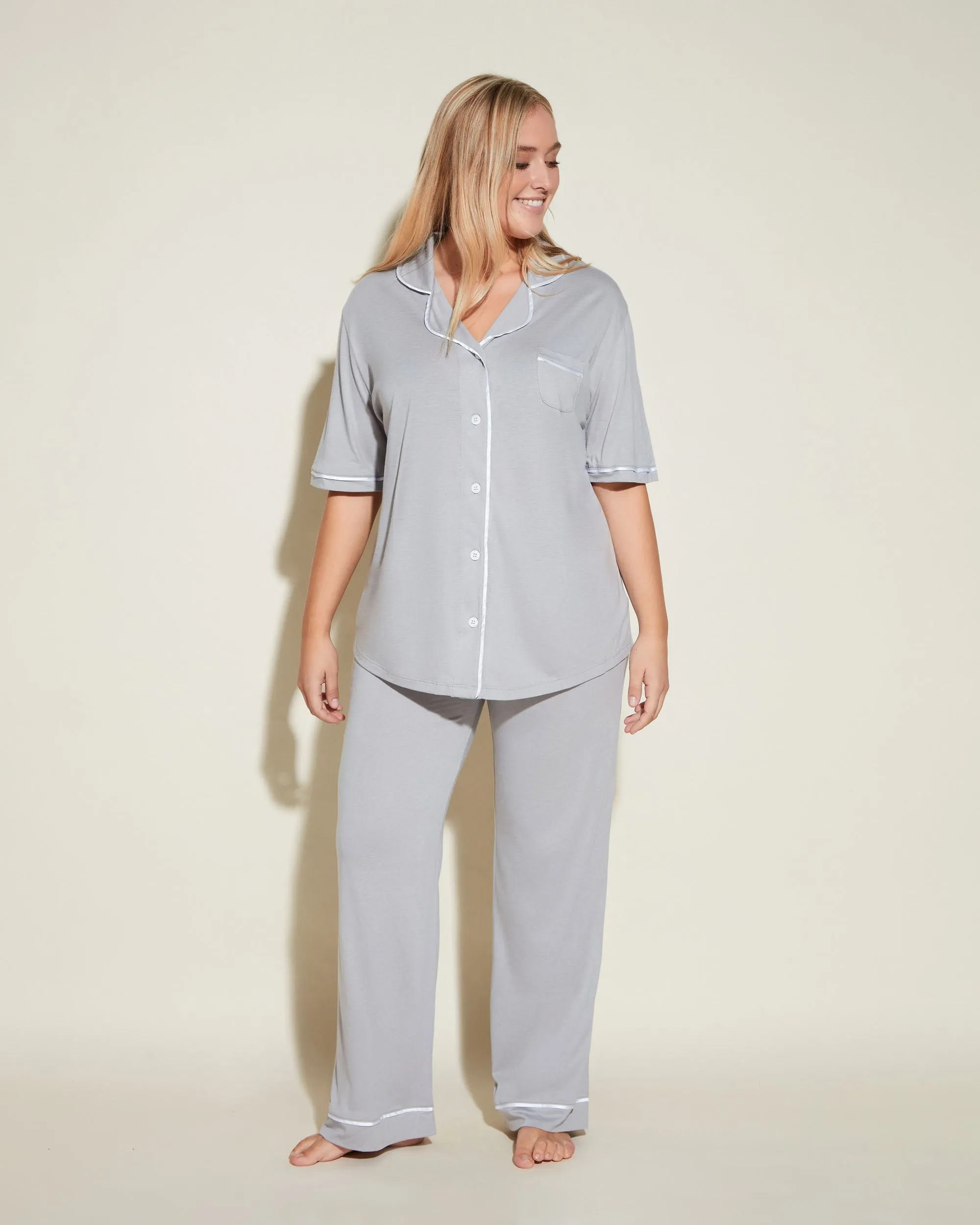 Conjunto De Pijama Con Camisa De Manga Corta Y Pantalones