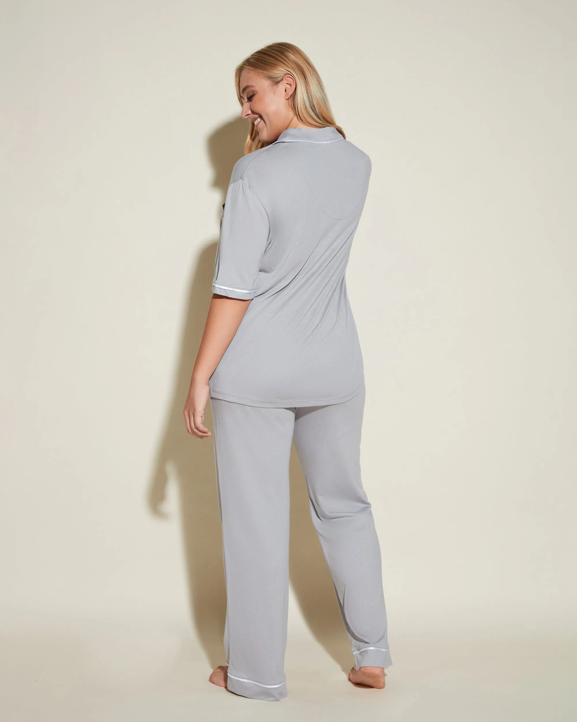 Conjunto De Pijama Con Camisa De Manga Corta Y Pantalones