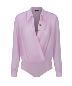 Elisabetta Franchi V-Neck Buttoned Bodysuit