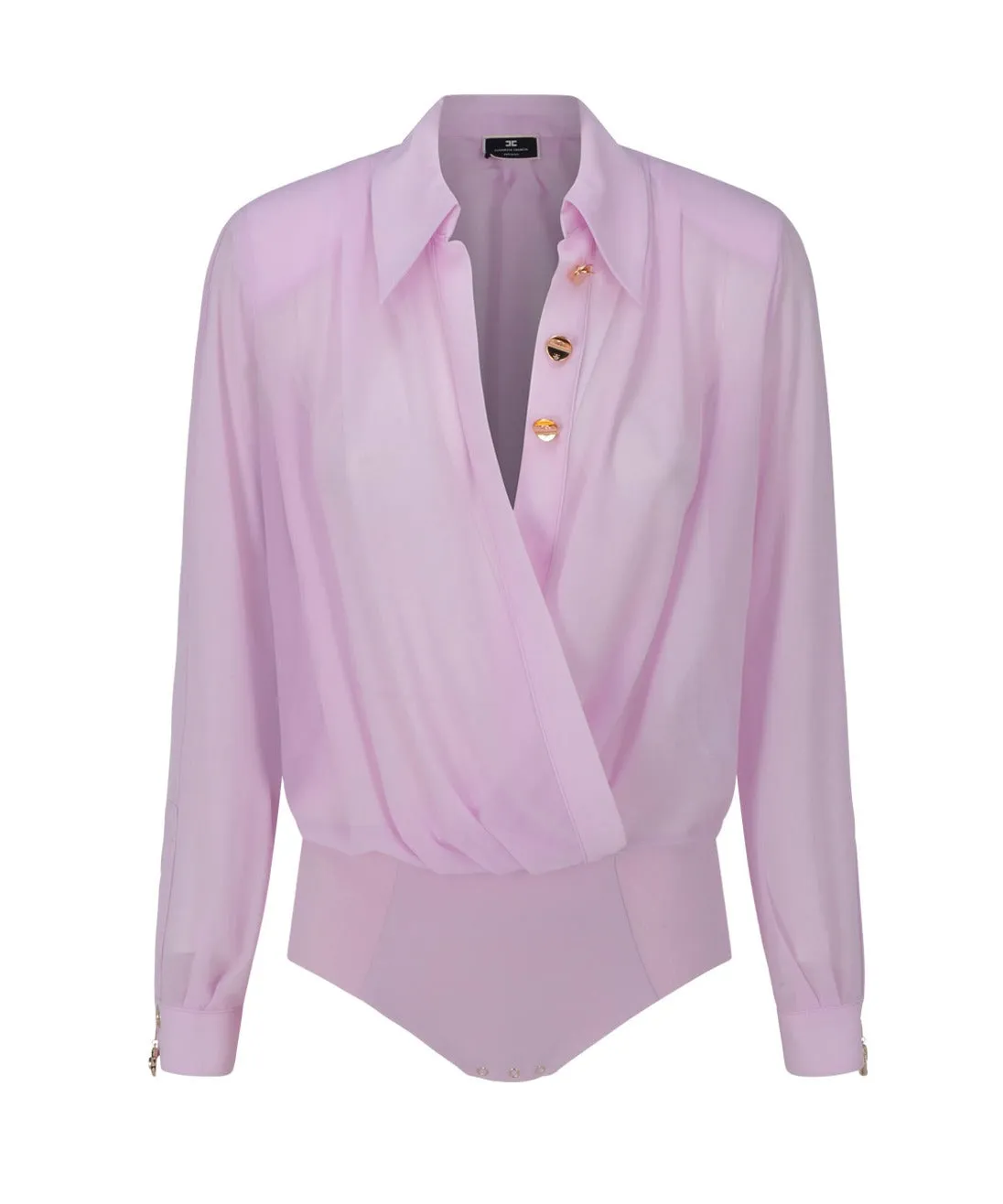 Elisabetta Franchi V-Neck Buttoned Bodysuit
