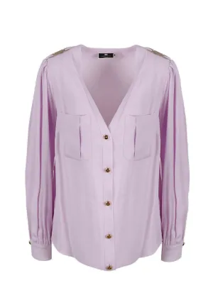 Elisabetta Franchi V-Neck Buttoned Shirt