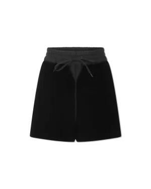Embroidered Velvet Shorts