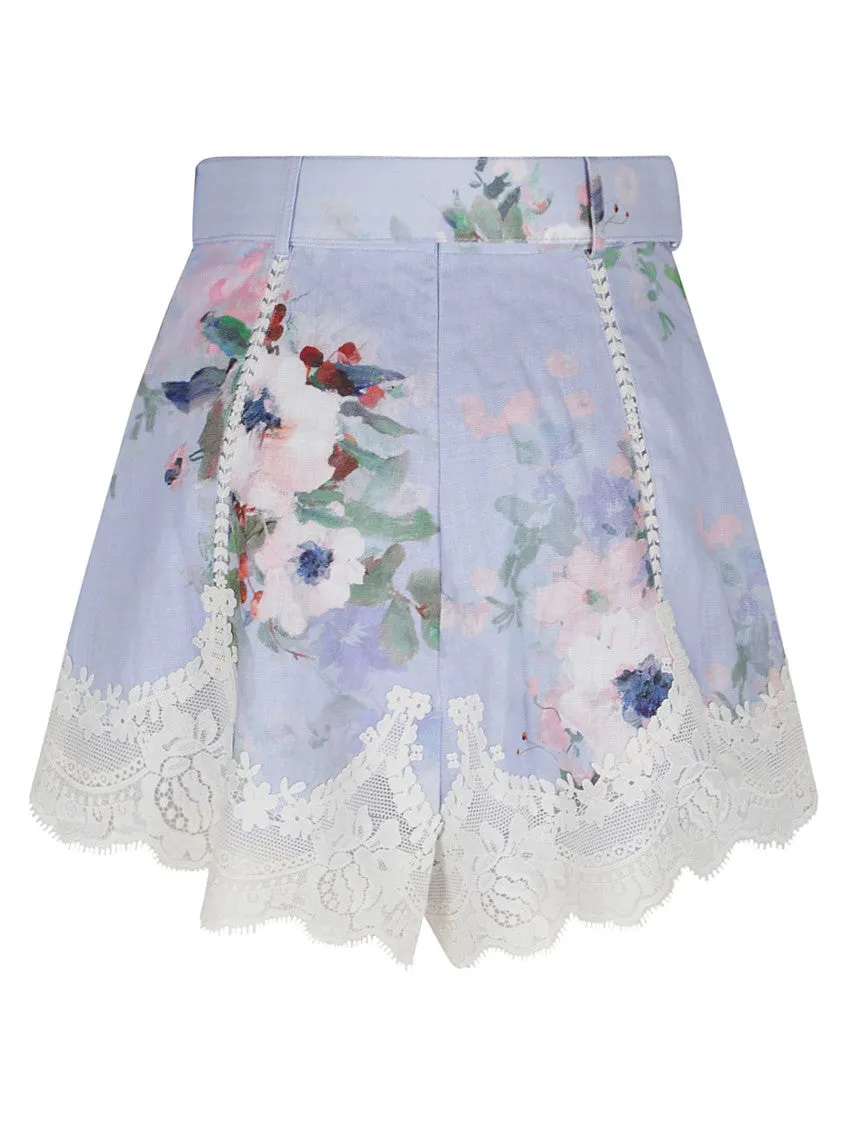 Everley Lace Trim Tuck Short