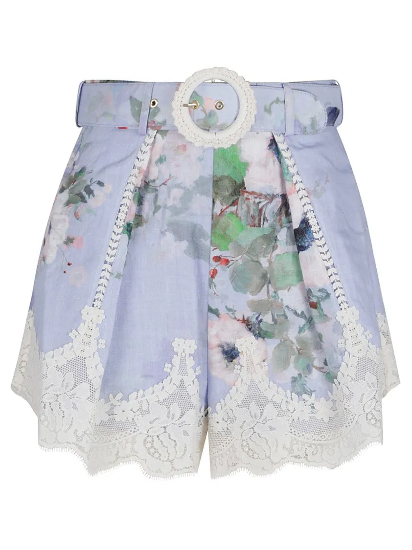 Everley Lace Trim Tuck Short