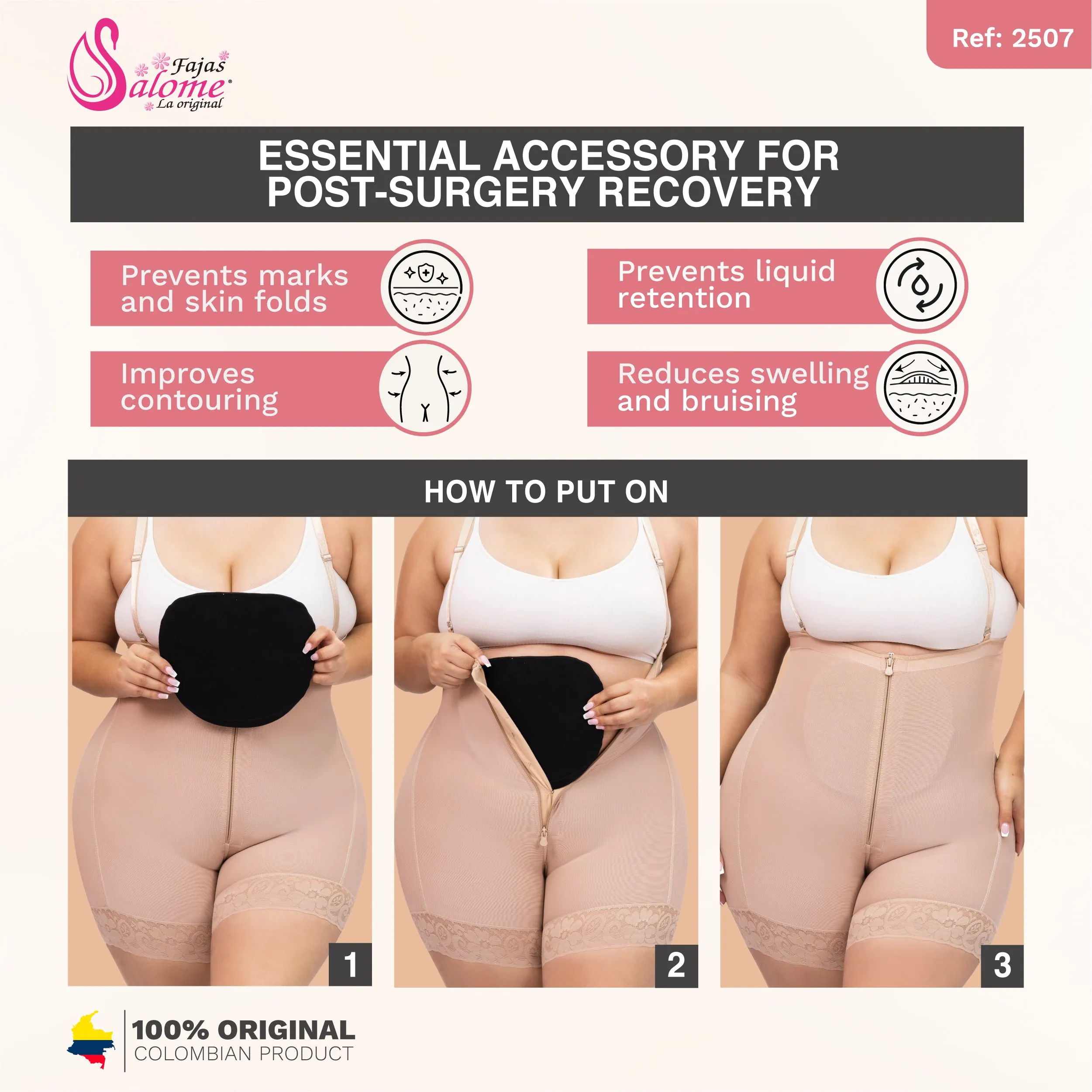 Fajas Salome 2507 | Fajas Salome Abdominal Compression Board