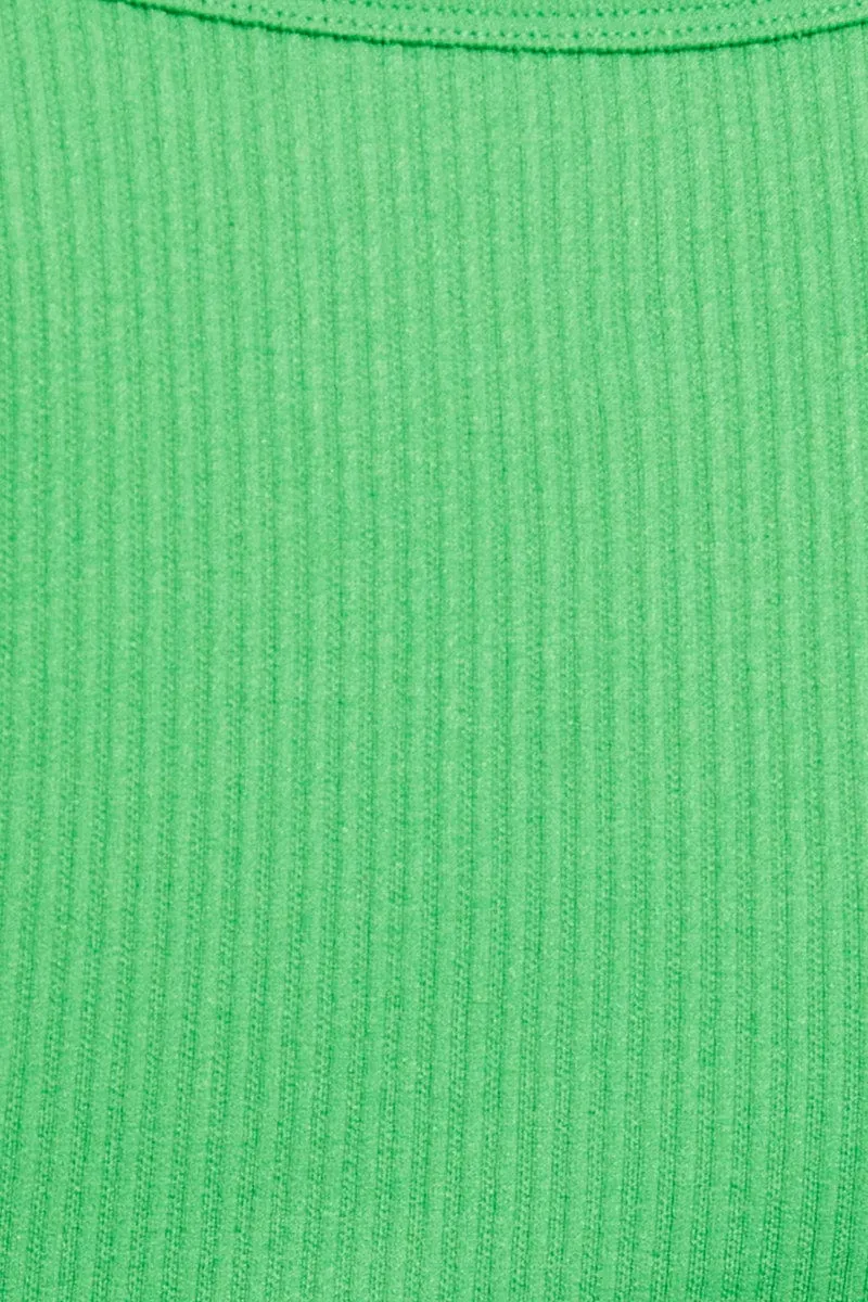 Green Seamless Rib Tank Top