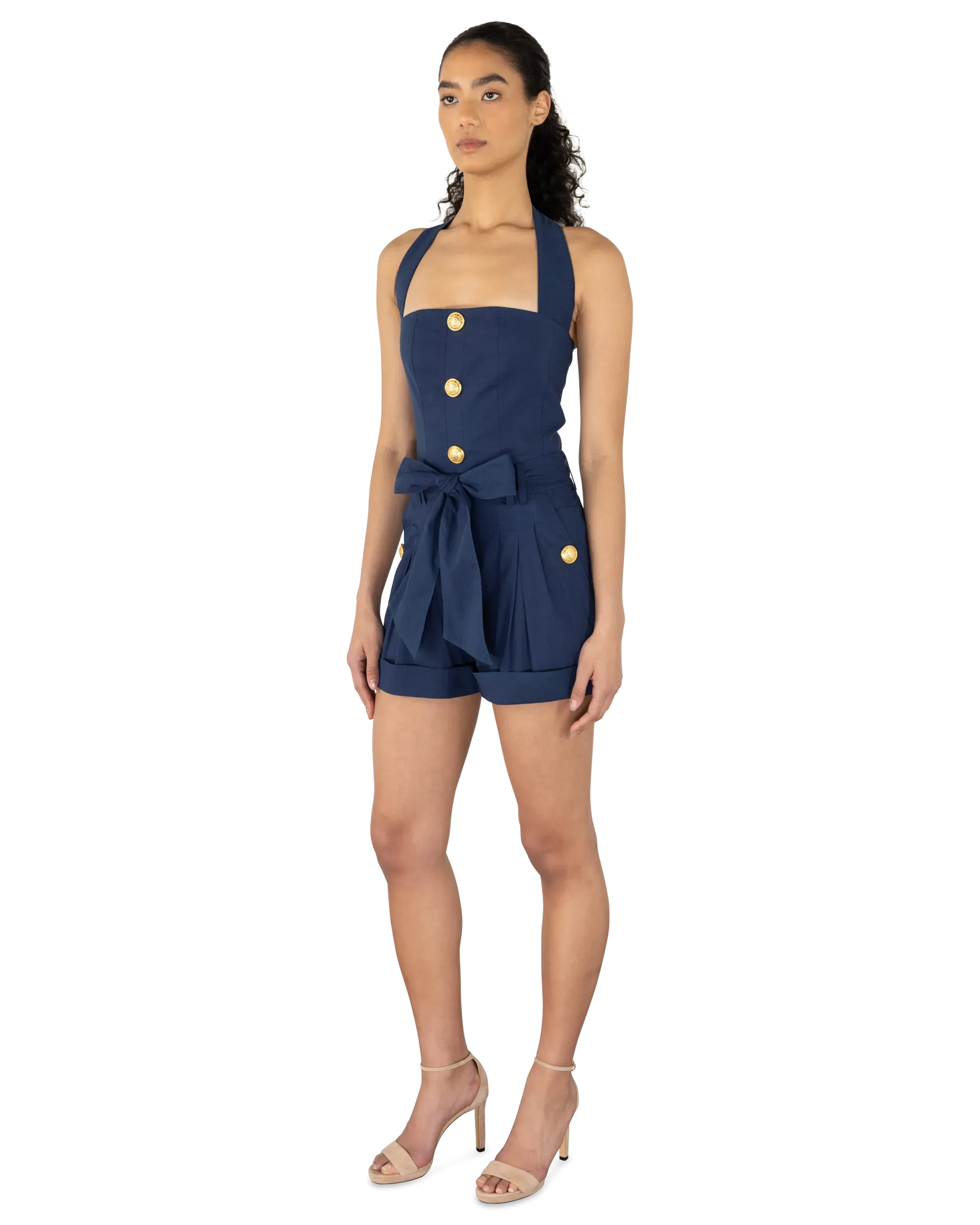 Halterneck Overall Shorts