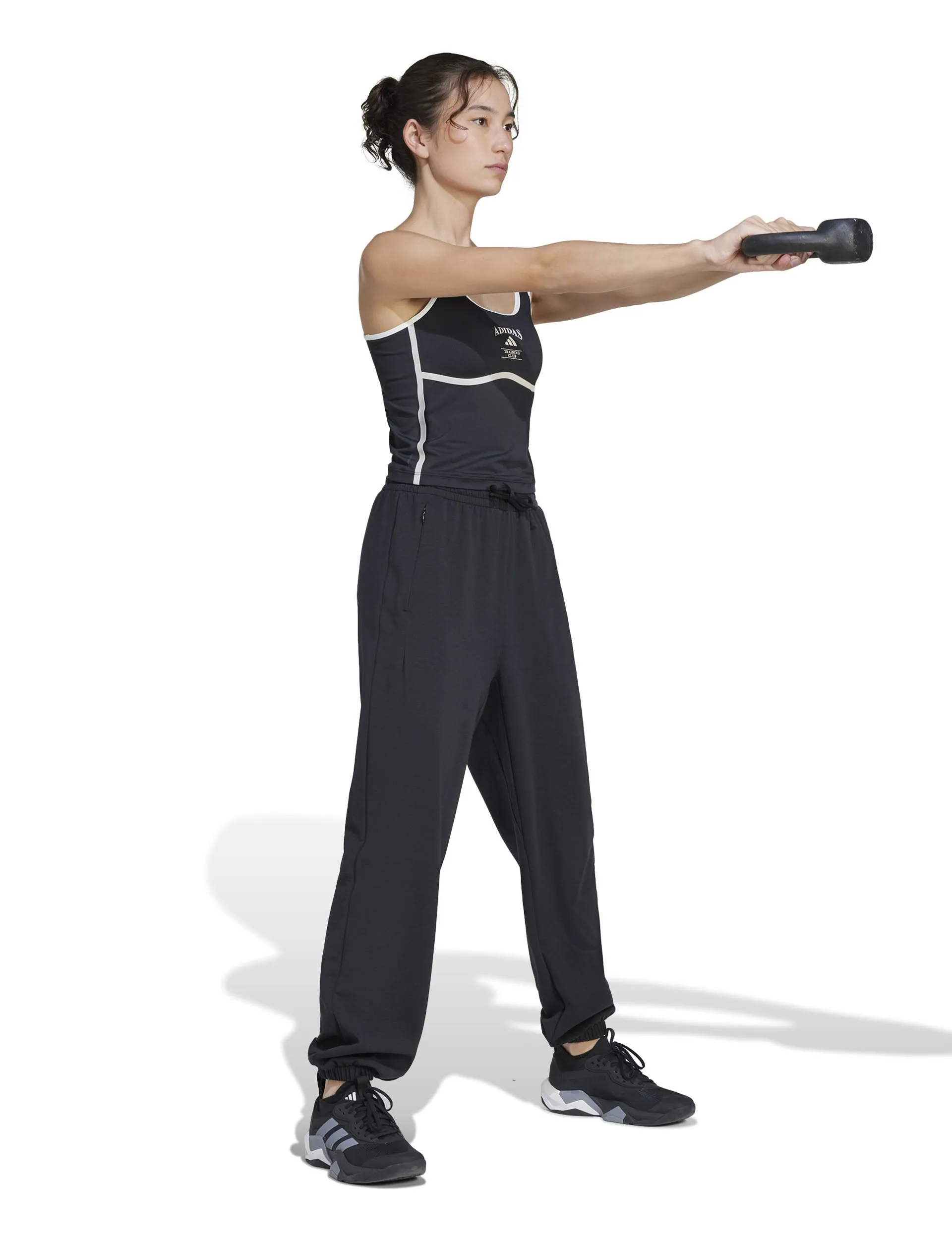 Heritage Tank Top With Integrated Low Support Bra - Black/Chalk White