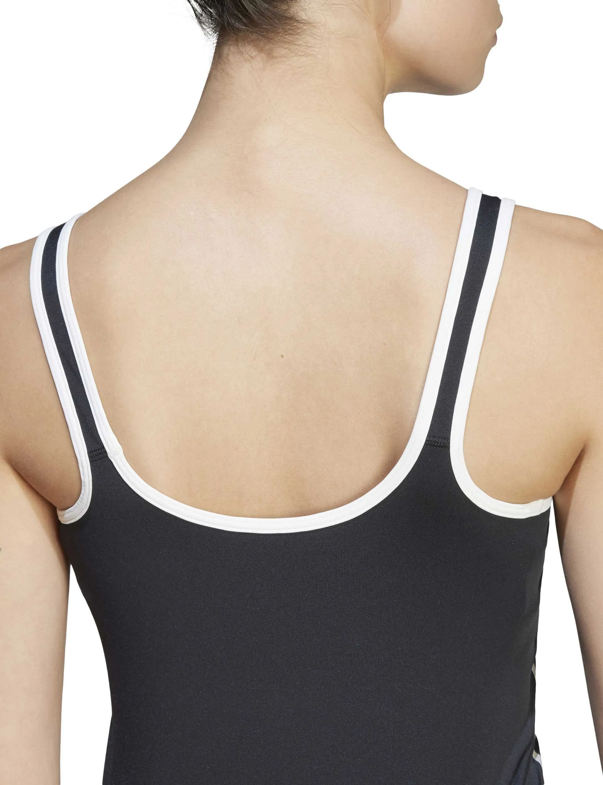 Heritage Tank Top With Integrated Low Support Bra - Black/Chalk White