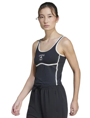 Heritage Tank Top With Integrated Low Support Bra - Black/Chalk White