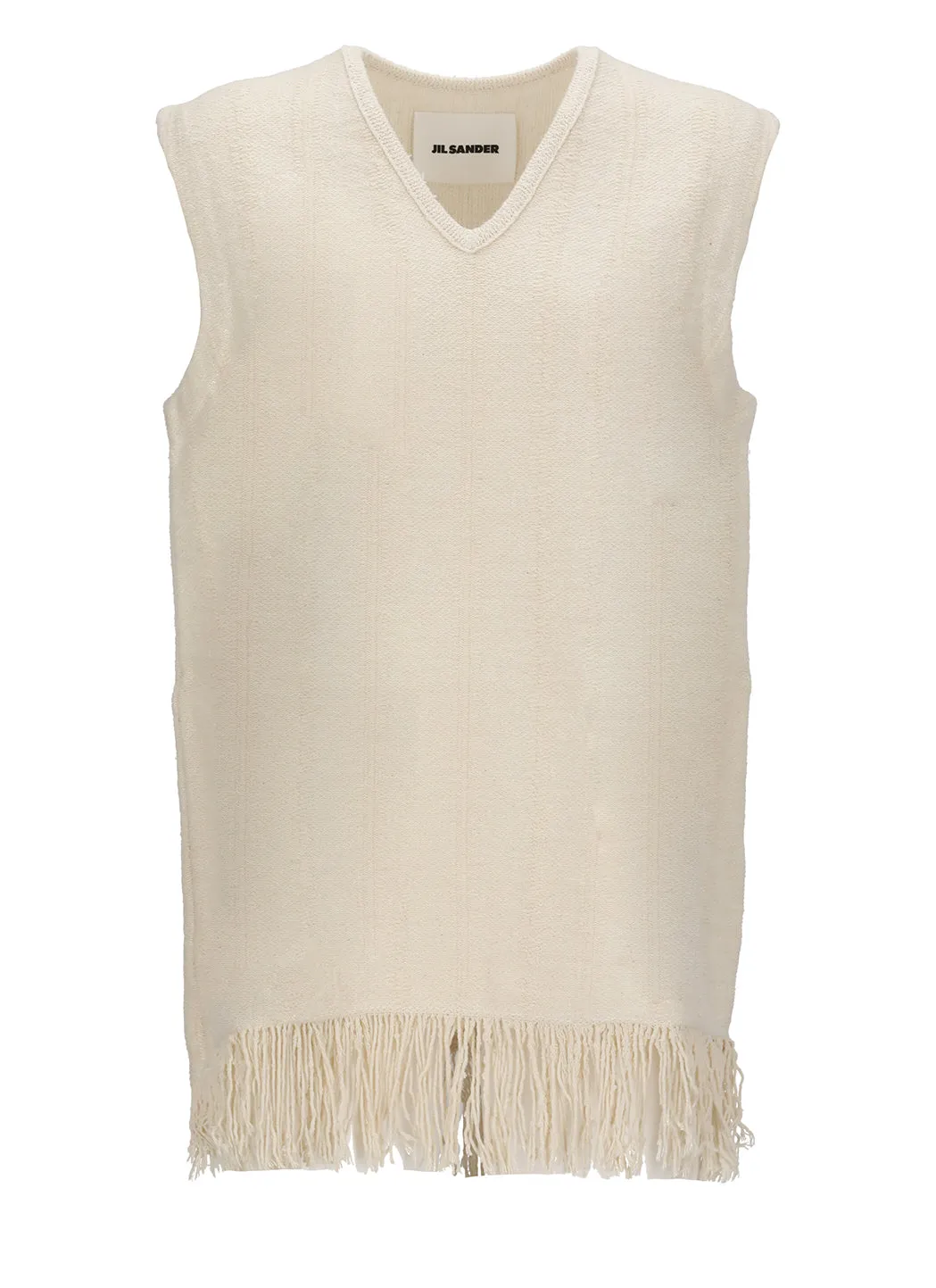 Jil Sander Fringed V-Neck Top