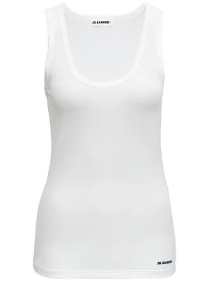 Jil Sander  Logo Printed Sleeveless Tank Top