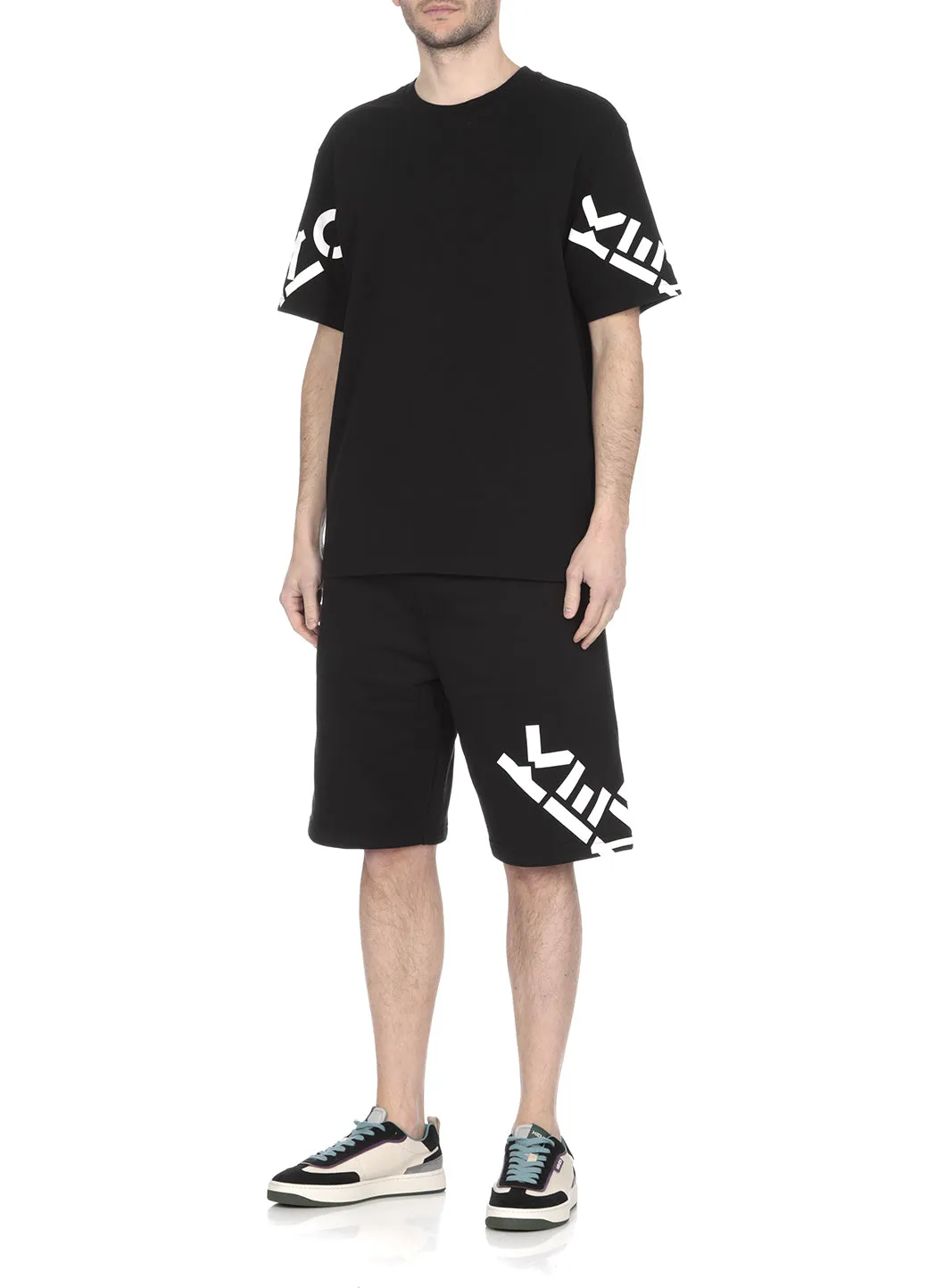 Kenzo Logo Printed Mid-Rise Bermuda Shorts