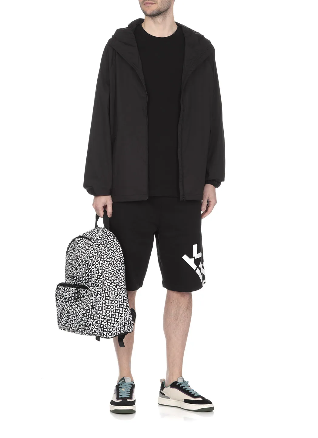 Kenzo Logo Printed Mid-Rise Bermuda Shorts