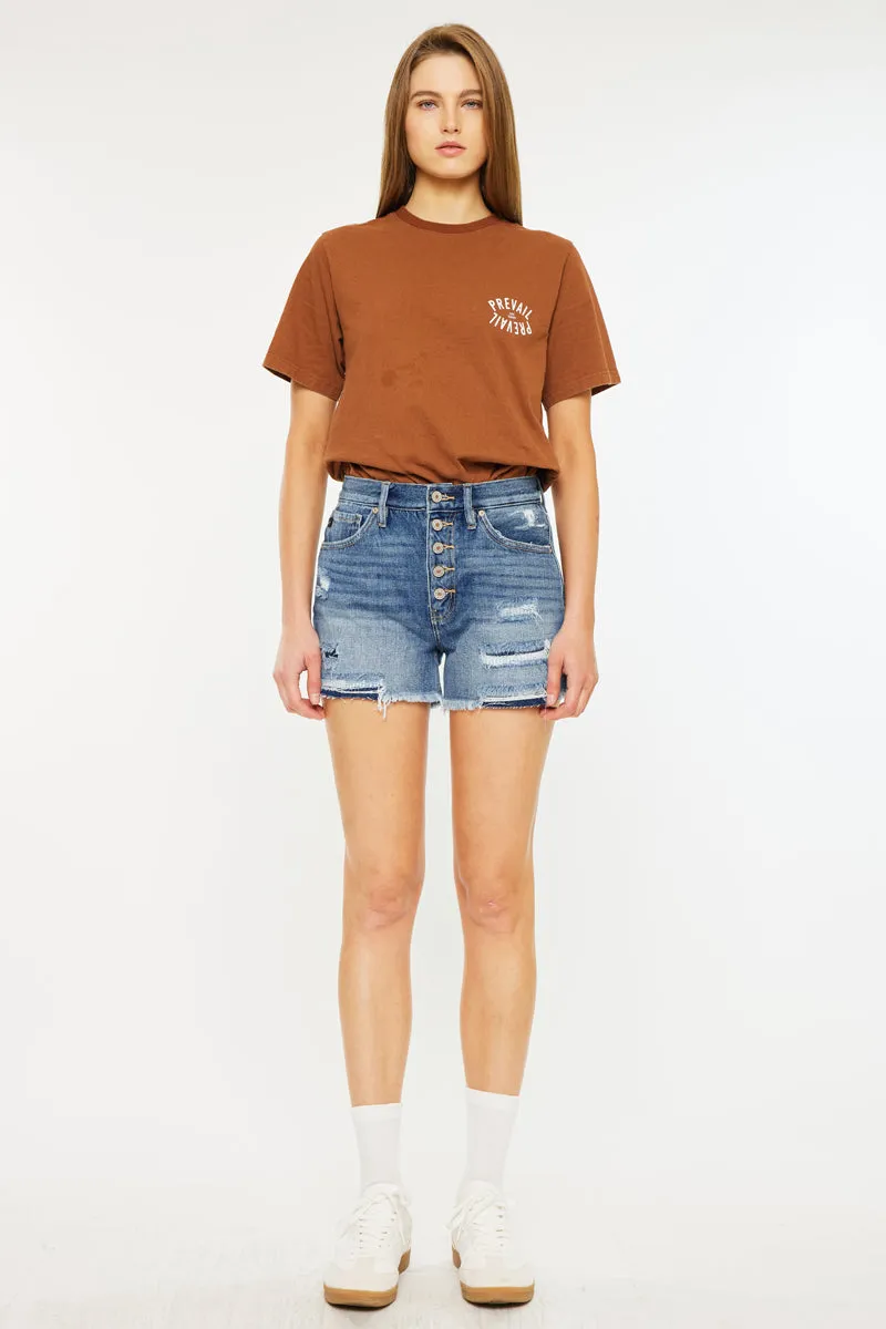 Krissy Ultra High Rise Mom Shorts