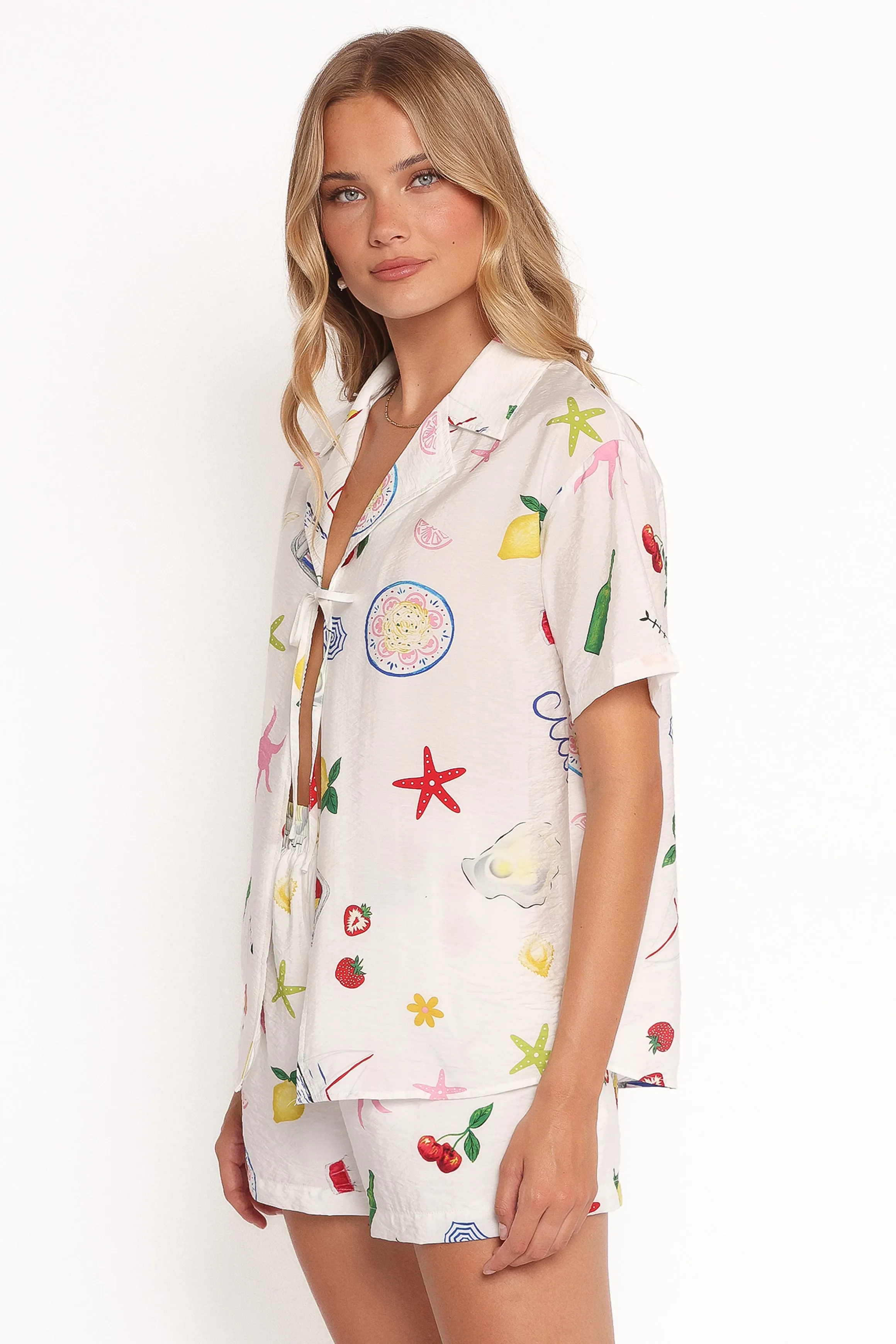 Larina Tie Front Short Set - Ciao
