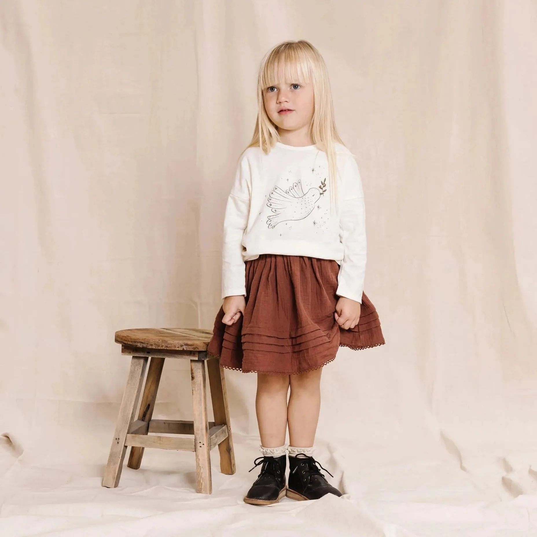 Longsleeve Tee - Dove - Ivory - FINAL SALE
