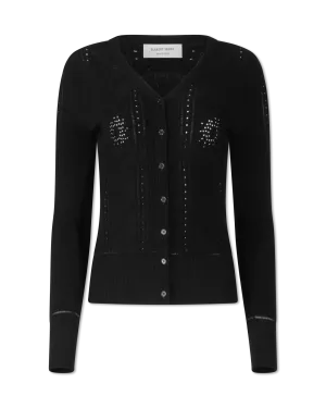Lunar Pointelle Knit Cardigan