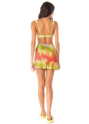 Maaji Lime Ombré Elsa Short Skirt