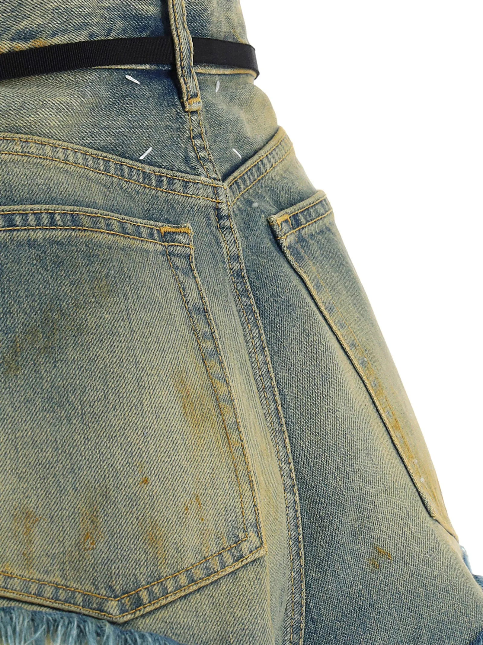 Maison Margiela Mid-Rise Distressed Shorts