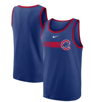 Men's Chicago Cubs Nike Royal Overlay Fade Classic Tank Top
