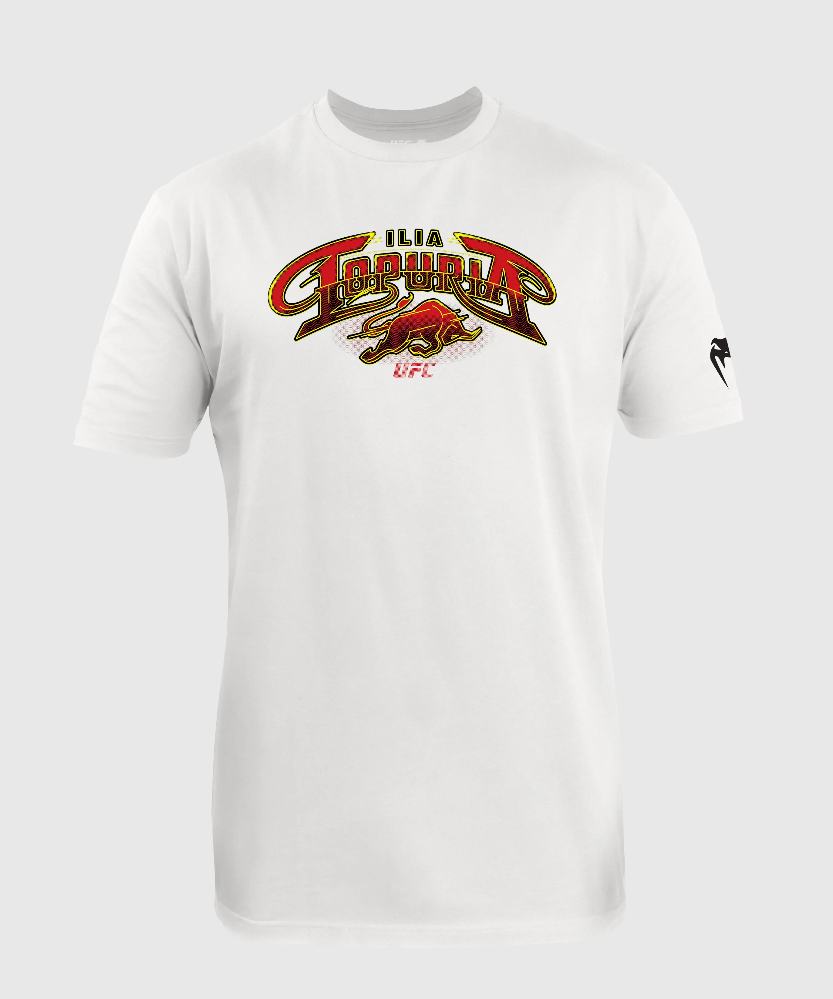 Men's UFC Unrivaled by Venum White Ilia Topuria T-Shirt