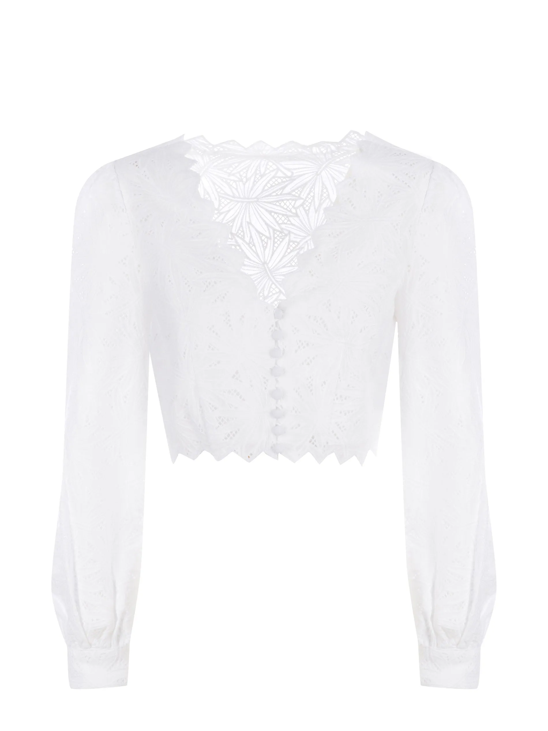 Michael Michael Kors Floral Lace Embellished Crop Top