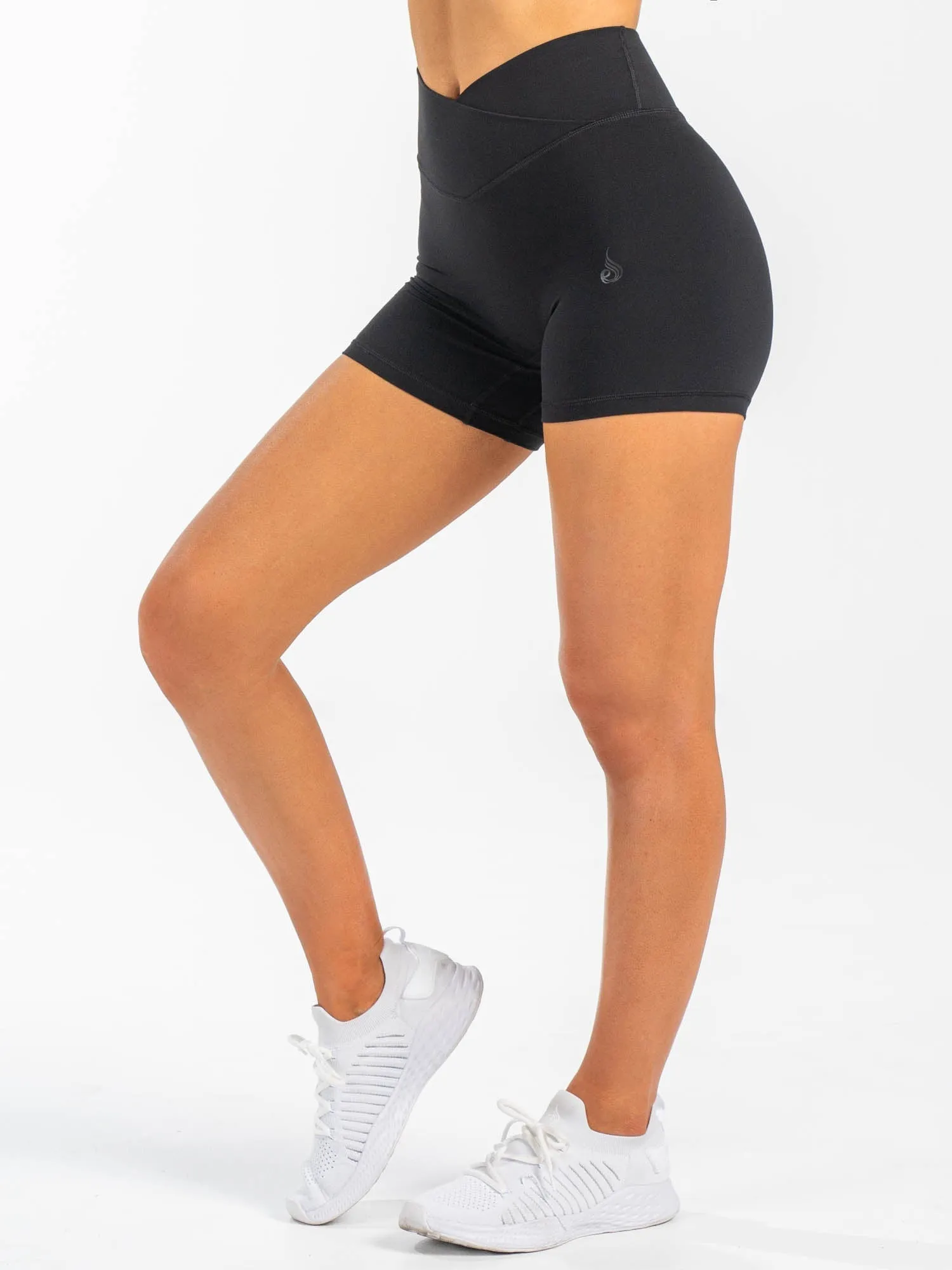 NKD Cross Waist Band Shorts - Black
