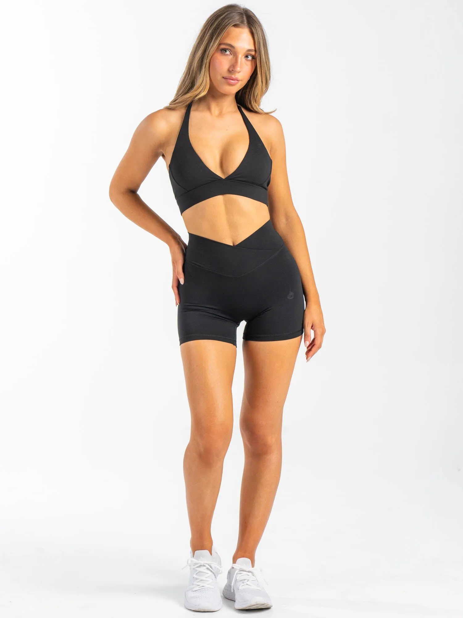 NKD Cross Waist Band Shorts - Black